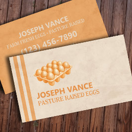 Tarjeta De Visita Granja de Huevos Frescos de Aves de Campo