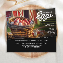 Tarjeta De Visita Granja de huevos frescos mercado simple de huevos 