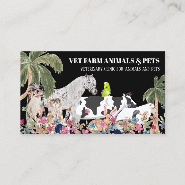 Tarjeta De Visita Granja de Mascotas Móvil (Anverso)