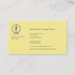 Tarjeta De Visita Granja de miel Bee Bee BeeKeeper   Queen Bee