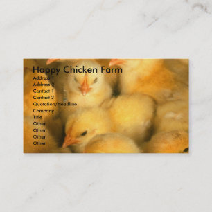 Tarjeta De Visita Granja de pollo feliz