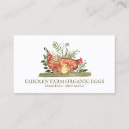 Tarjeta De Visita Granja de pollo Huevos frescos