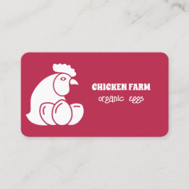 Tarjeta De Visita Granja de pollo huevos frescos magenta