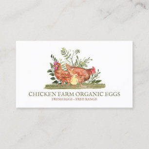 Tarjeta De Visita Granja de Pollos Huevos Frescos