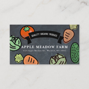 Tarjeta De Visita Granja de verduras del mercado