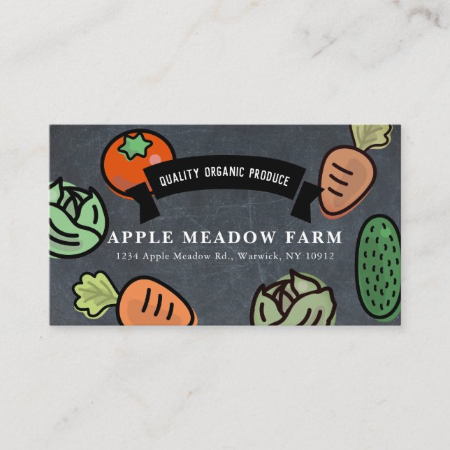 Tarjeta De Visita Granja de verduras del mercado (Anverso)