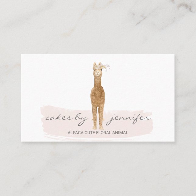 Tarjeta De Visita Granja Floral de Alpacas (Anverso)