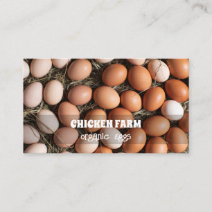 Tarjeta De Visita Granja fresca orgánica de biohuevos