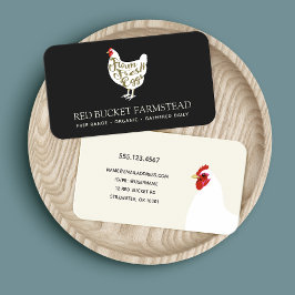 Tarjeta De Visita Granja fresca Retro de huevos de pollo