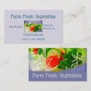 Tarjeta De Visita Granja Fresca Vegetales Jardinería orgánica
