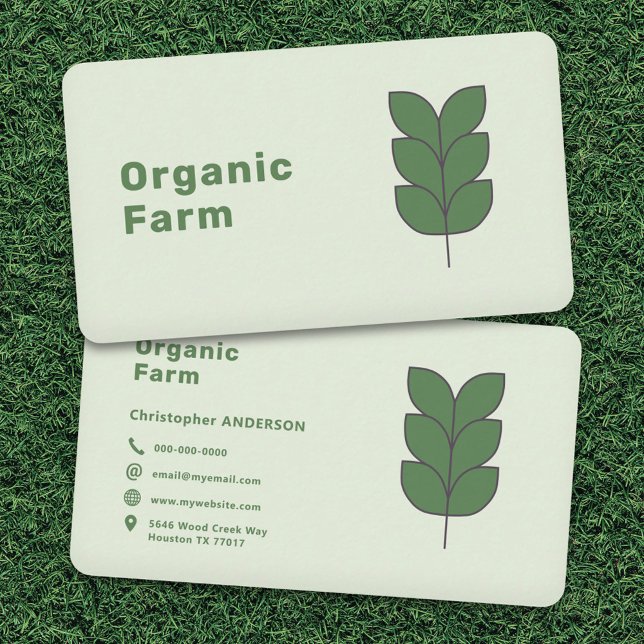 Tarjeta De Visita Granja orgánica (Organic Farm Business Card)