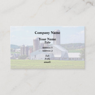 Tarjeta De Visita Granja Pennsylvania Con Silos