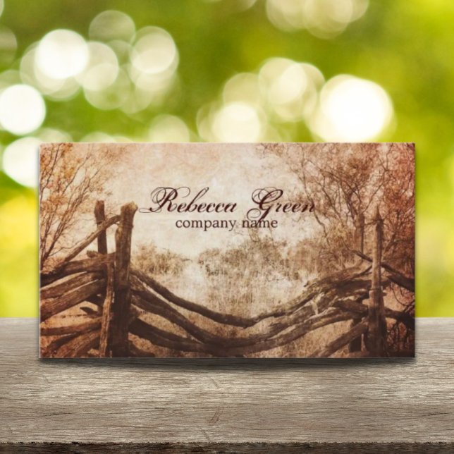 Tarjeta De Visita granja rural rural rural de rangos de campo occide (rustic rural western country ranch farm business card)
