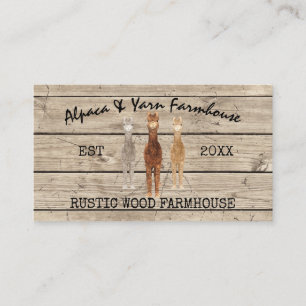 Tarjeta De Visita Granja Rústica de Alpacas