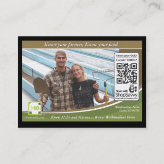 Tarjeta De Visita Granja Shelftalker detectable de Waikinalani