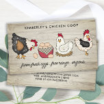 Tarjeta De Visita Granja Vintage Huevos frescos Granja de pollo<br><div class="desc">Estas tarjetas de presentación de huevos frescos de granja presentan un encantador diseño acuático pintado a mano con un ambiente rústico y vintage. Perfecto para la venta de huevos de granja y hueso casero, estas tarjetas resaltan su negocio familiar y la naturaleza orgánica y de campo libre de sus huevos...</div>
