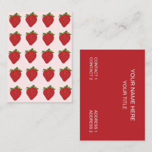 Tarjeta De Visita Granjas de Frutas de Fresa Fresas