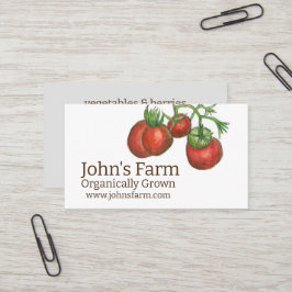 Tarjeta De Visita Granjas Vegetales Producir Jardín de Comida