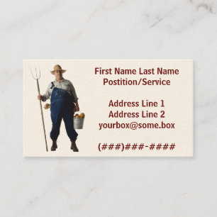 Tarjeta De Visita Granjero