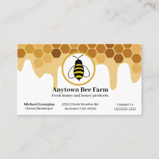 Tarjeta De Visita Granjero de abejas y abejorro