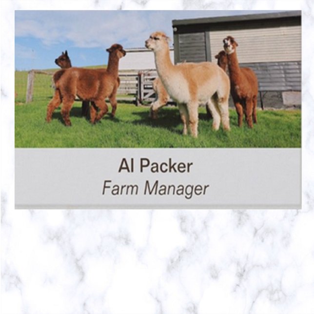 Tarjeta De Visita Granjero de lana de Alpaca editable (Subido por el creador)