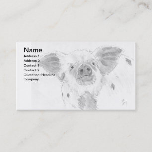 Tarjeta De Visita Granjero del bosquejo del dibujo de lápiz del