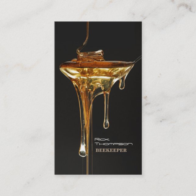 Tarjeta De Visita Granjero dulce de la granja de la abeja del (Anverso)