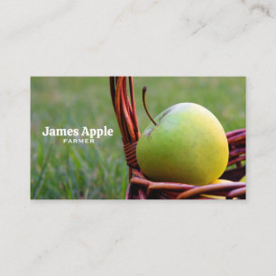 Tarjeta De Visita Granjero, manzanas