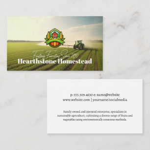 Tarjeta De Visita Granjero trabajando en el campo Agricultura