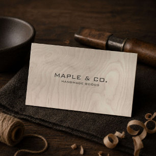 Tarjeta De Visita Grano de madera artesanal