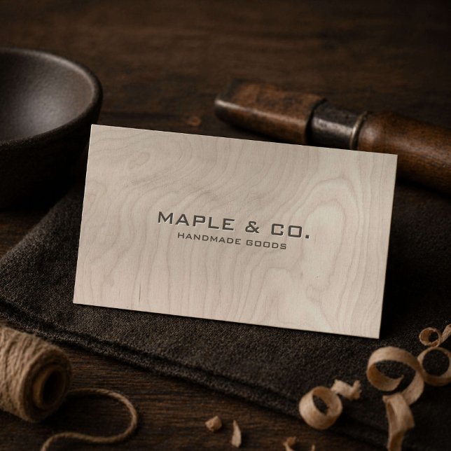 Tarjeta De Visita Grano de madera artesanal (Subido por el creador)