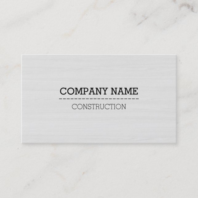 Tarjeta De Visita Grano de madera blanca moderno profesional #6 (Anverso)