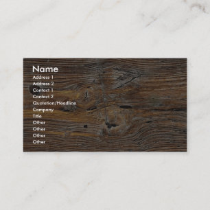 Tarjeta De Visita Grano de madera, hoja de la madera resistida