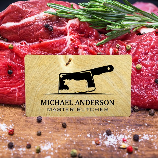 Tarjeta De Visita Grano de madera | Limpiador de carne | Alboroto de (Subido por el creador)
