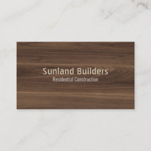 Tarjeta De Visita Grano de madera marrón