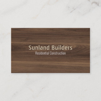 Tarjeta De Visita Grano de madera marrón