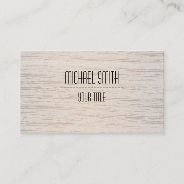 Tarjeta De Visita Grano de madera moderno profesional (Anverso)