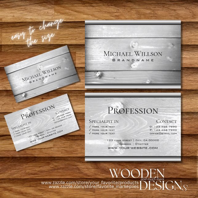 Tarjeta De Visita Grano de madera natural Placas de madera blanca Gr (Subido por el creador)