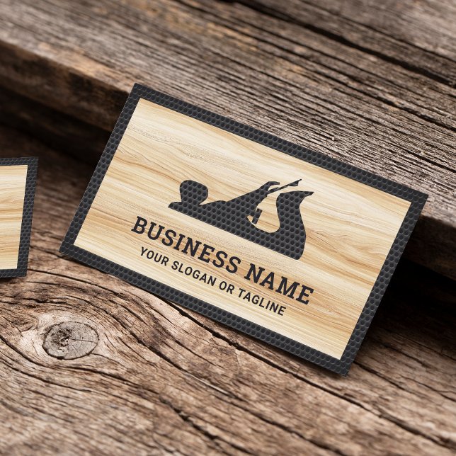 Tarjeta De Visita Grano de Madera Negro Cepillo de Mano Carpintero H (Subido por el creador)