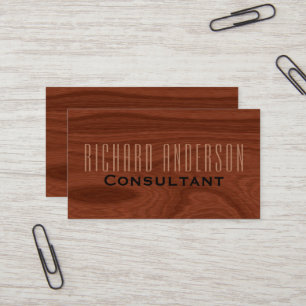 Tarjeta De Visita Grano de madera profesional elegante moderno