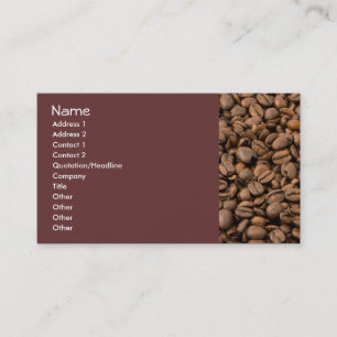 Tarjeta De Visita Granos de café