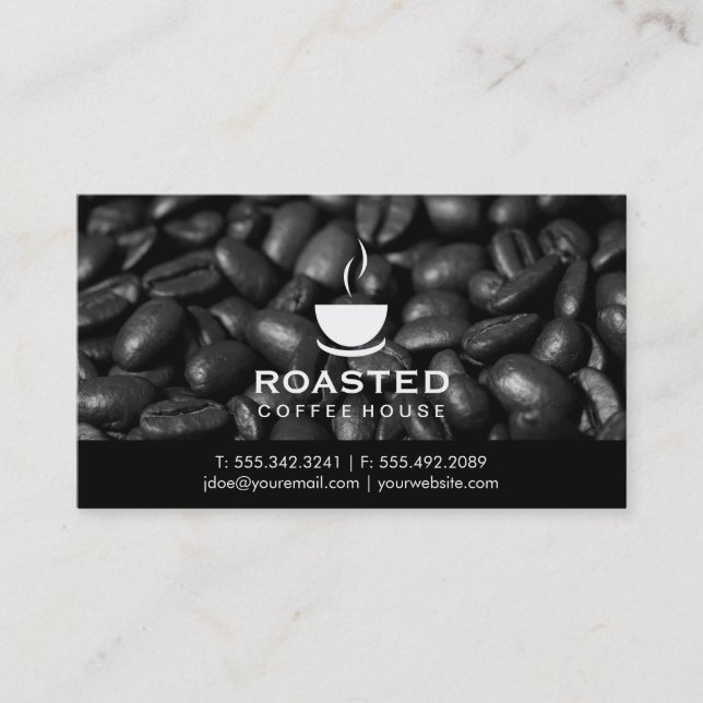 Tarjeta De Visita Granos de Café (Anverso)