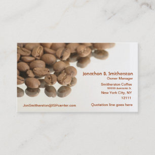 Tarjeta De Visita Granos de café