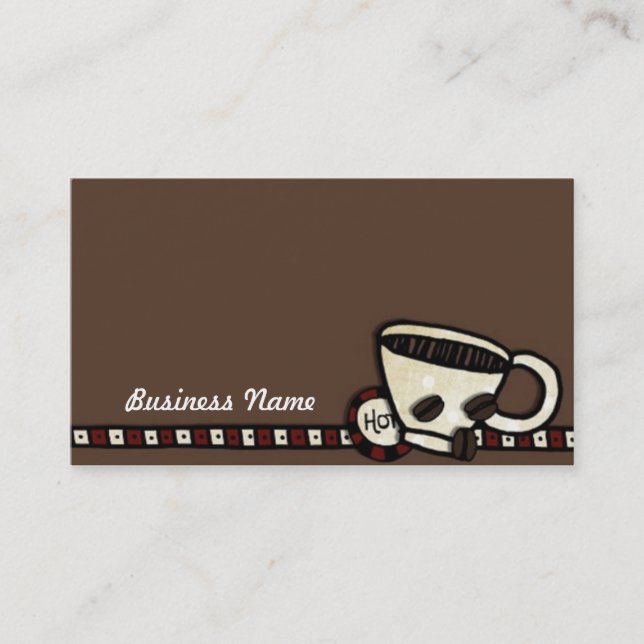 Tarjeta De Visita Granos de café (Anverso)
