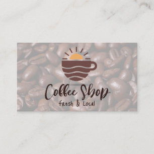 Tarjeta De Visita Granos de Café Restaurante de Café