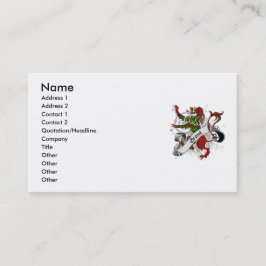 Tarjeta De Visita Grant Tartan Lion