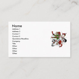 Tarjeta De Visita Grant Tartan Lion