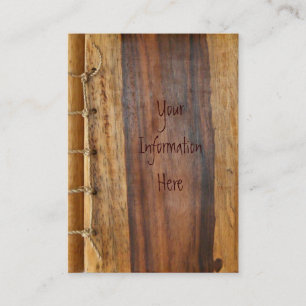 Tarjeta de visita granulosa de madera