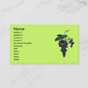 Tarjeta De Visita Grape Vines Business Cards