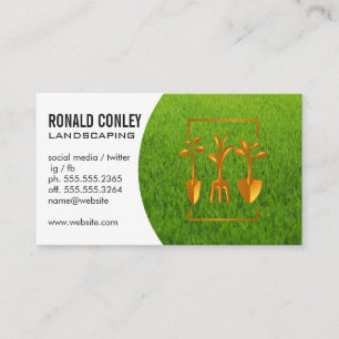 Tarjeta De Visita Grasa paisajista Herramientas Jardín